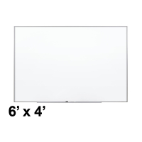 Quartet Fusion 6' x 4' Silver Aluminum Frame Nano-Clean Magnetic Whiteboard
