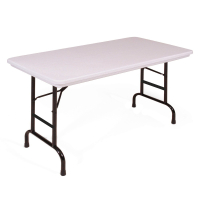 Correll Heavy-Duty 48" W x 24" D Height Adjustable 17" - 27" Rectangular Folding Table (Shown in Granite)