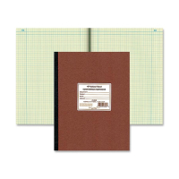 National Brand 9-1/4" X 11-3/4" 75-Sheet Quadrille Rule Computation Notebook, Green Paper