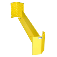 Bluff 42" L Double-Sided Steel Pallet Rack Guard (Shown in Yellow)