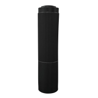 IdealShield Ribbed 48" H Poly Bollard Cover Post Protector Sleeve (Shown in Black)