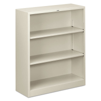 HON Brigade S42ABCL 3-Shelf Metal Bookcase (Shown in Light Grey)
