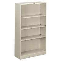 HON Brigade S60ABC 4-Shelf Metal Bookcase (Shown in Light Grey)
