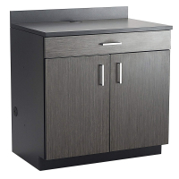 Safco 36" W x 25" D 1-Drawer Hospitality Base Cabinet (Shown in Black)