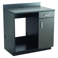 Safco 36" W x 25" D Hospitality Appliance Base Cabinet (Shown in Black)