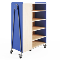 Safco Whiffle 5-Shelf Classroom Storage Cabinet with Clear Trays (Shown in Navy)