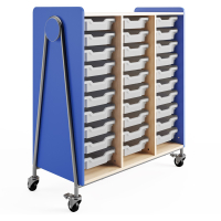 Safco Whiffle 48" H Classroom Cubbie-Tray Storage Unit with Trays