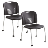 Safco Vy Plastic Stacking Guest Chair, 2-Pack