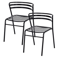 Safco CoGo Multi-Purpose Steel Stacking Guest Chair, 2-Pack (Shown in Black)