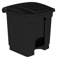 Safco 8 Gal. Plastic Step-On Trash Receptacle (Shown in Black)