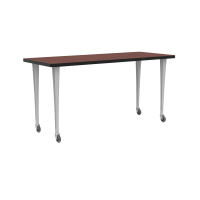 Safco Rumba 60" W x 24" D Fixed Base Training Table with Post-Legs & Casters