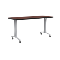Safco Rumba 60" W x 24" D Fixed Base Training Table with T-Legs & Casters