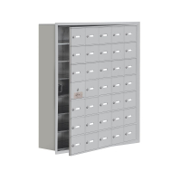 Salsbury 19100 Series Cell Phone Lockers (Shown in Aluminum, Recessed Mount)