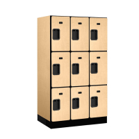Salsbury 3-Tier, 3-Wide Designer Wood Locker, 36" W