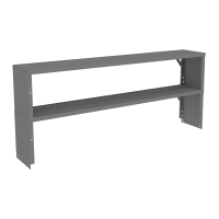 Tennsco 60" W Double Decker Center Riser with End Supports for Workbench, Medium Grey