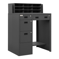 Durham Steel 4-Drawer Steel Stationary File Workstation and Stand Up Desk