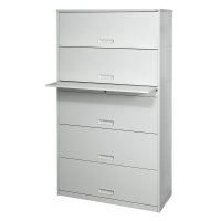 Datum Stak-N-Lok 200 Series 5-Shelf 36" Wide Lateral File Cabinet, Legal (Shown in Light Grey)