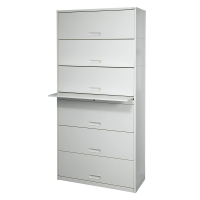 Datum Stak-N-Lok 200 Series 6-Shelf 36" Wide Lateral File Cabinet, Legal (Shown in Light Grey)
