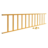 Vestil 120" L Semi-Permanent Barrier Railing, Yellow SPR-120-Y