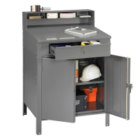 Tennsco Cabinet Foreman's Desk Steel Workbench 250 lb Capacity
