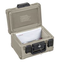 FireKing SureSeal 1/2-Hour Fireproof & Waterproof Portable Safe Box with Key Lock (0.15 cu. ft.)