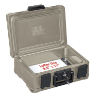 FireKing SureSeal 1/2-Hour Fireproof Rated Waterproof 0.27 cu. ft. Key Lock Portable Data Safe