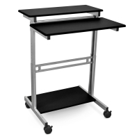 Luxor 31.5" W x 29" D Pin Height Adjustable Mobile Standing Workstation