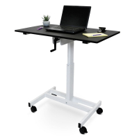 Luxor 40" W x 24" D Crank Height Adjustable Mobile Standing Desk