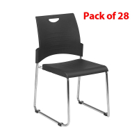 Office Star 28-Pack Sled Base Plastic Stacking Chair