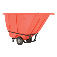 Vestil 1/2 Cubic Yard Plastic Tilt Cart Bulk Truck, 850 Lb Load