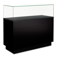 Tecno 400 Museum Display Case, 48" W x 20" D x 48" H, Black