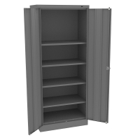 Tennsco 30" W x 18" D x 72" H Standard Storage Cabinets (Shown in Medium Grey)