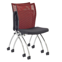 Mayline Valore Mesh-Back Fabric Nesting Chair, 2-Pack (Shown in Red)