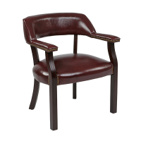 Office Star Traditional Vinyl Wood Guest Chair