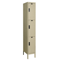 Hallowell Triple Tier DigiTech Electronic Combination Storage Lockers 12" W x 78" H, Tan