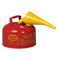 Eagle Type I 2.5 Gallon Galvanized Steel Metal Safety Can with Funnel