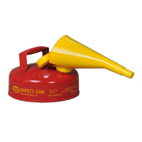 Eagle Type I 2 Quart Galvanized Steel Metal Safety Can with F-15 Funnel (red)