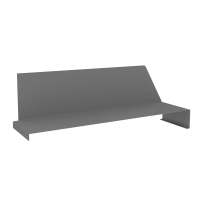 Tennsco 12" D x 3" H Adjustable Shelf Divider, Medium Grey