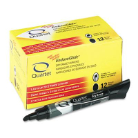 Quartet EnduraGlide Dry Erase Markers, Chisel Tip, 12-Pack (Shown in Black)