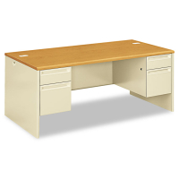 HON 38000 72" W Double Pedestal Office Desk