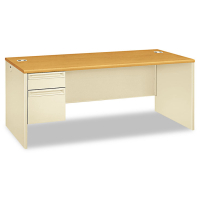HON 38000 72" W Single Pedestal Office Desk, Left