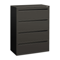 HON Brigade 794LS 4-Drawer 42" Wide Lateral File Cabinet, Letter & Legal Size, Charcoal