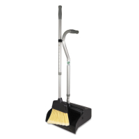 Unger 45" L x 12" W Telescopic Ergo Dust Pan with Broom, Grey/Silver