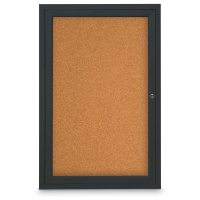 United Visual Products UV-301 24" x 36" Single Door Traditional Indoor Enclosed Bulletin Boards