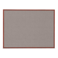 United Visual Products 48" x 36" Wood Open Faced Corkboard With Fabric Backing Board & Cherry Wood Stain Frame