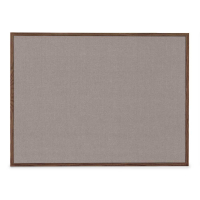 United Visual Products 48" x 36" Wood Open Faced Corkboard With Fabric Backing Board & Walnut Wood Stain Frame