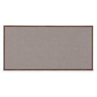 United Visual Products 72" x 36" Wood Open Faced Corkboard With Fabric Backing Board & Walnut Wood Stain Frame