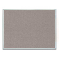 United Visual Products 18" x 24" Open Faced Traditional Corkboard with Fabric Backing Board & Satin Anodized Aluminum Frame