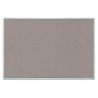 United Visual Products 24" x 36" Open Faced Traditional Corkboard with Fabric Backing Board & Satin Anodized Aluminum Frame