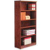 Alera Valencia VA636632 5-Shelf Laminate Bookcase (Shown in Medium Cherry)